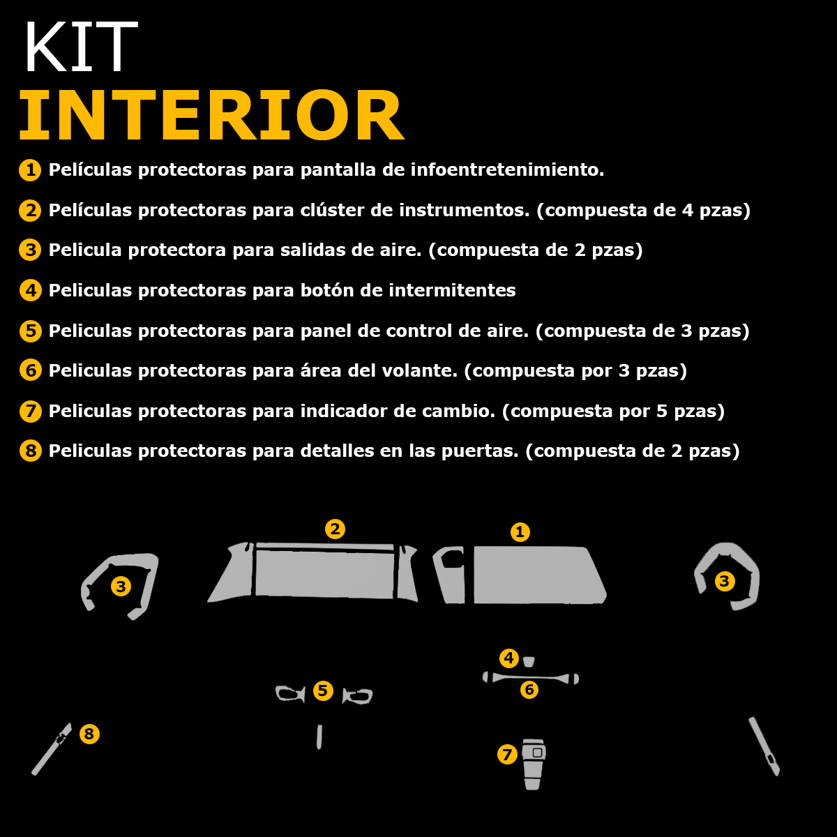 Foto 9 pulgar | Protector Interior Para Gac Emzoom 2025 Ppf Para Auto