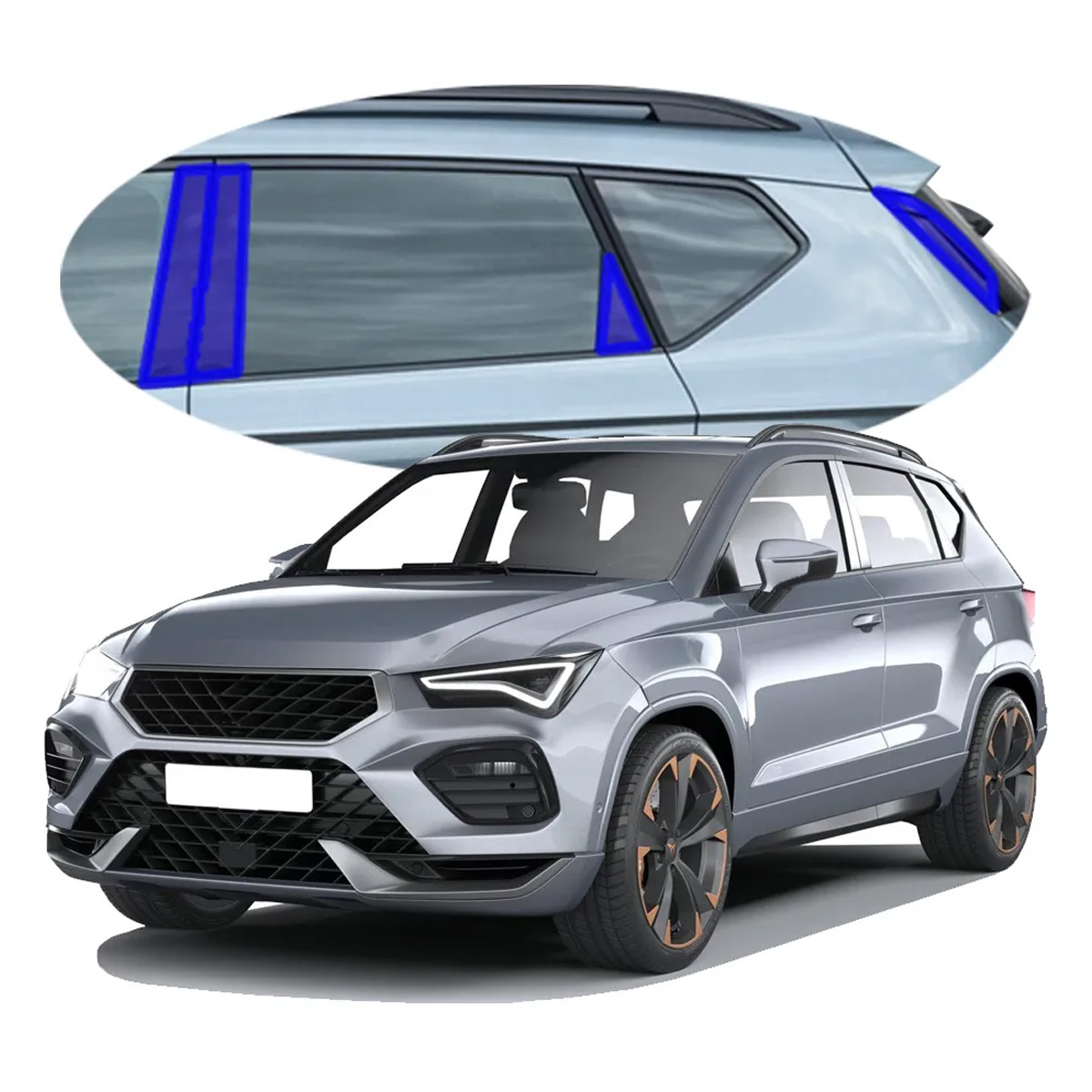 Foto 2 pulgar | Protector Exterior Para Postes Cupra Ateca 2021-2024 Ppf Para Auto