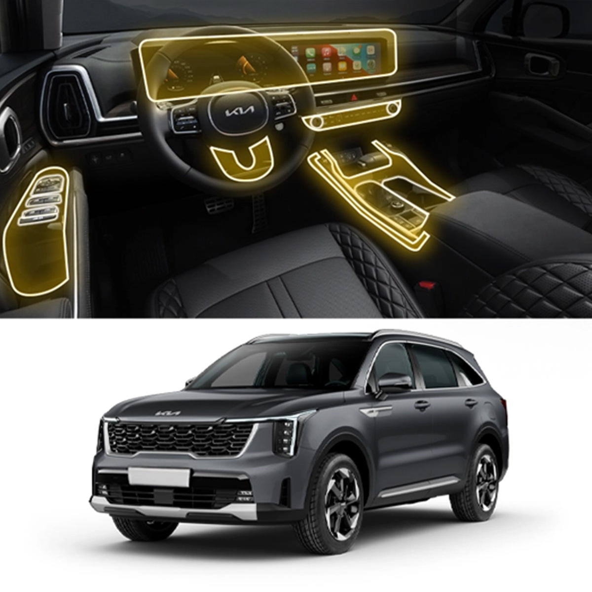 Foto 2 pulgar | Protector Interior Para Kia Sorento 2024-2025 Ppf Para Auto