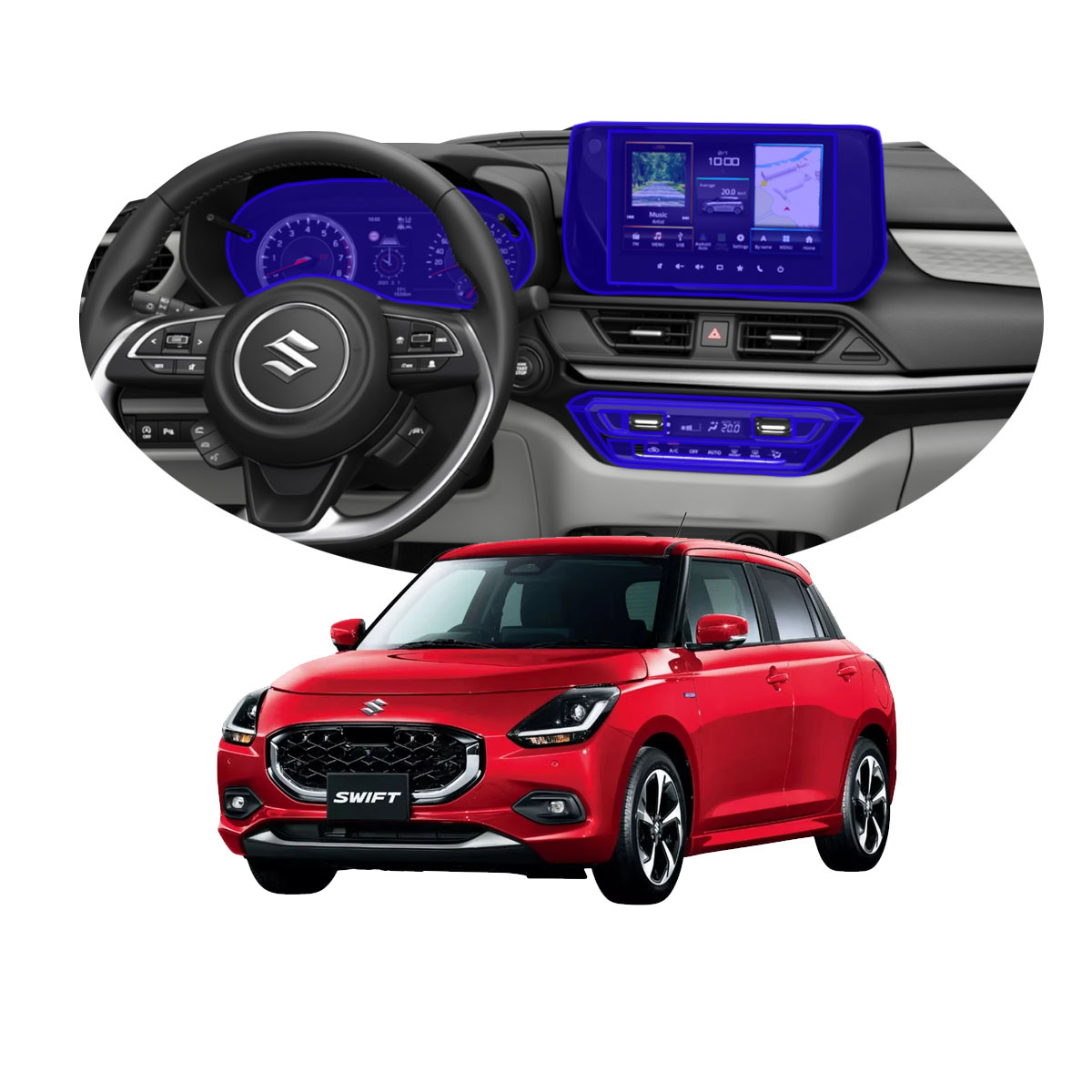 Foto 2 pulgar | Protector Interior Para Suzuki Swift Estándar 2025 Ppf Para Auto