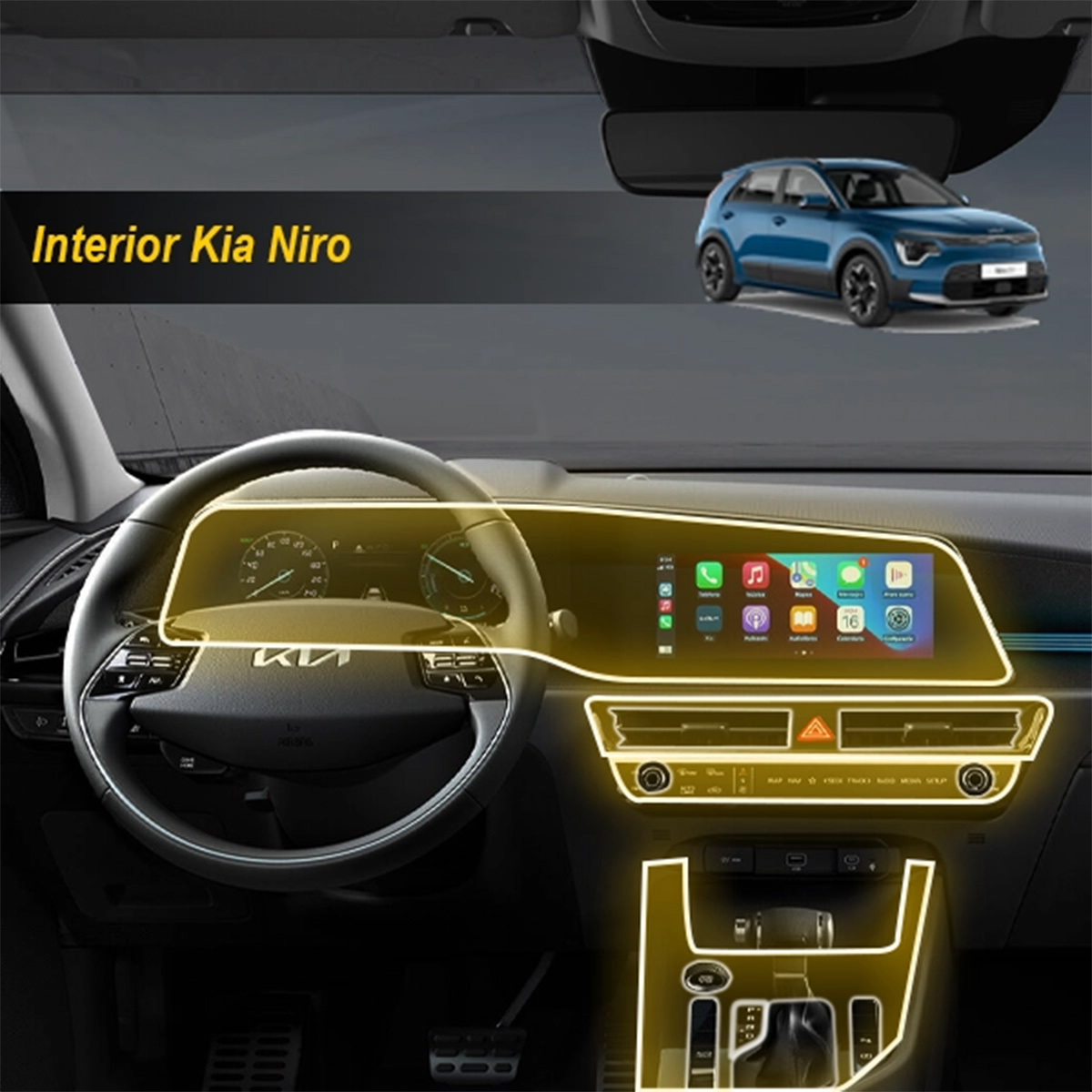Foto 3 pulgar | Protector Interior Para Kia Niro 2023-2025 Ppf Para Auto