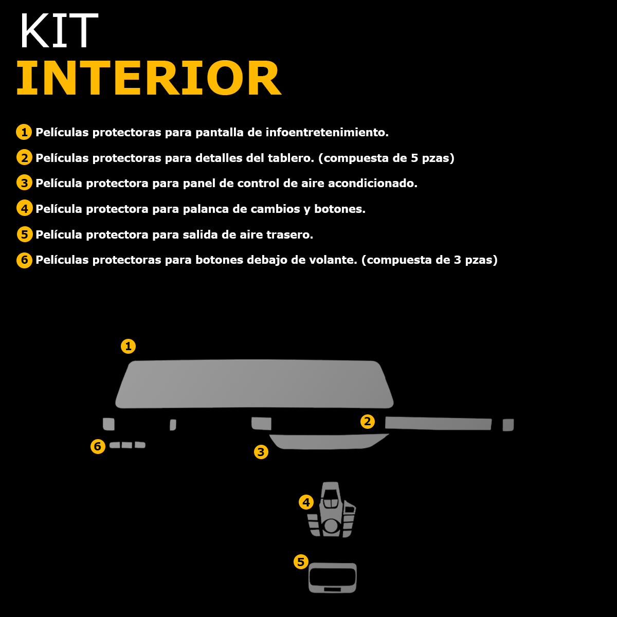 Foto 3 pulgar | Protectores Ppf Para Interiores De Chirey Tiggo 8 Pro 2025