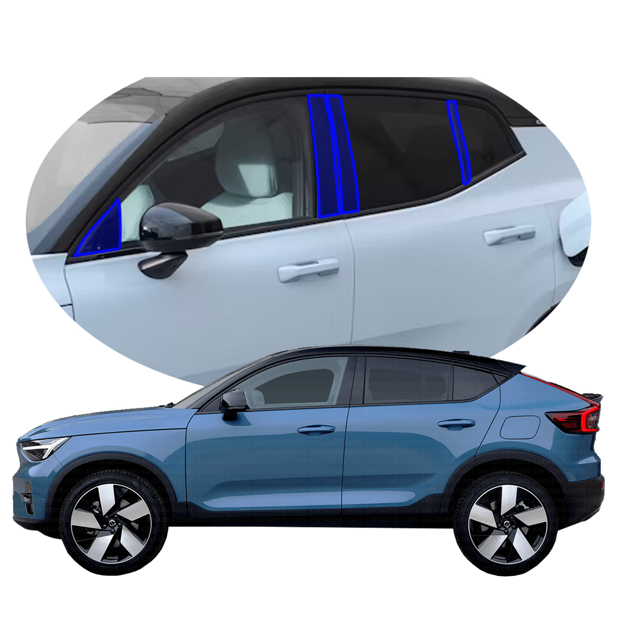 Foto 2 pulgar | Protectores Ppf Para Postes Volvo Ex30 2024-2025 Kit De Exteriores
