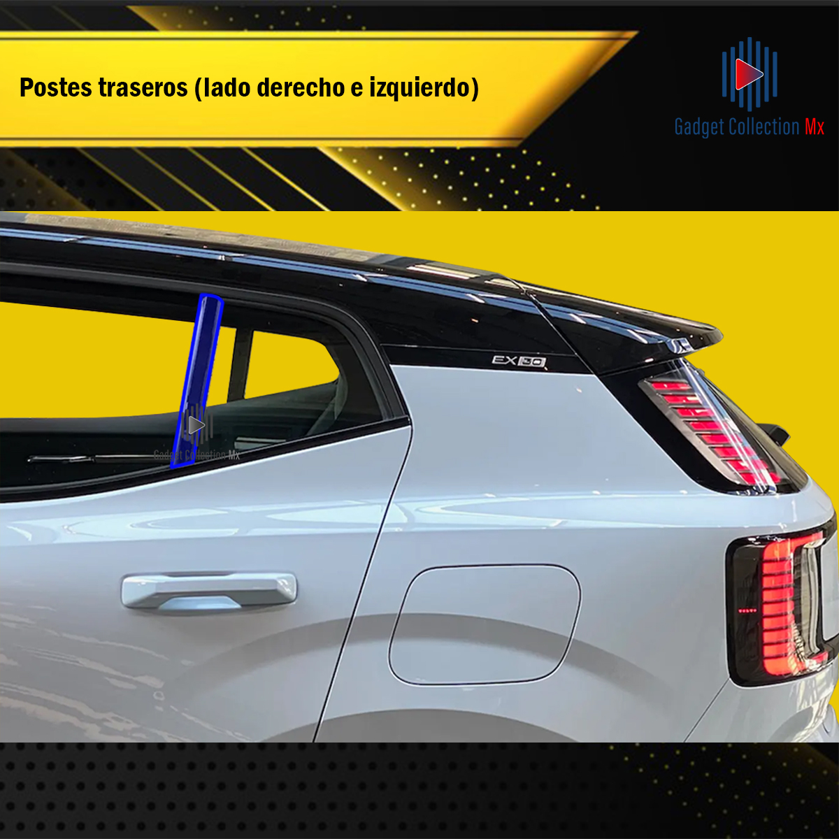 Foto 5 pulgar | Protectores Ppf Para Postes Volvo Ex30 2024-2025 Kit De Exteriores