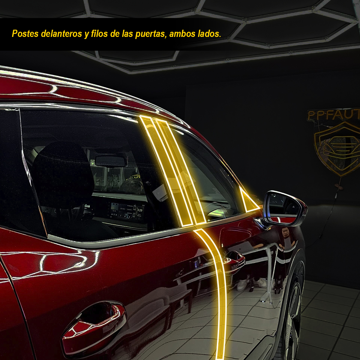 Foto 3 pulgar | Protectores Ppf Para Postes Nissan Kicks 2025 Kit De Exteriores