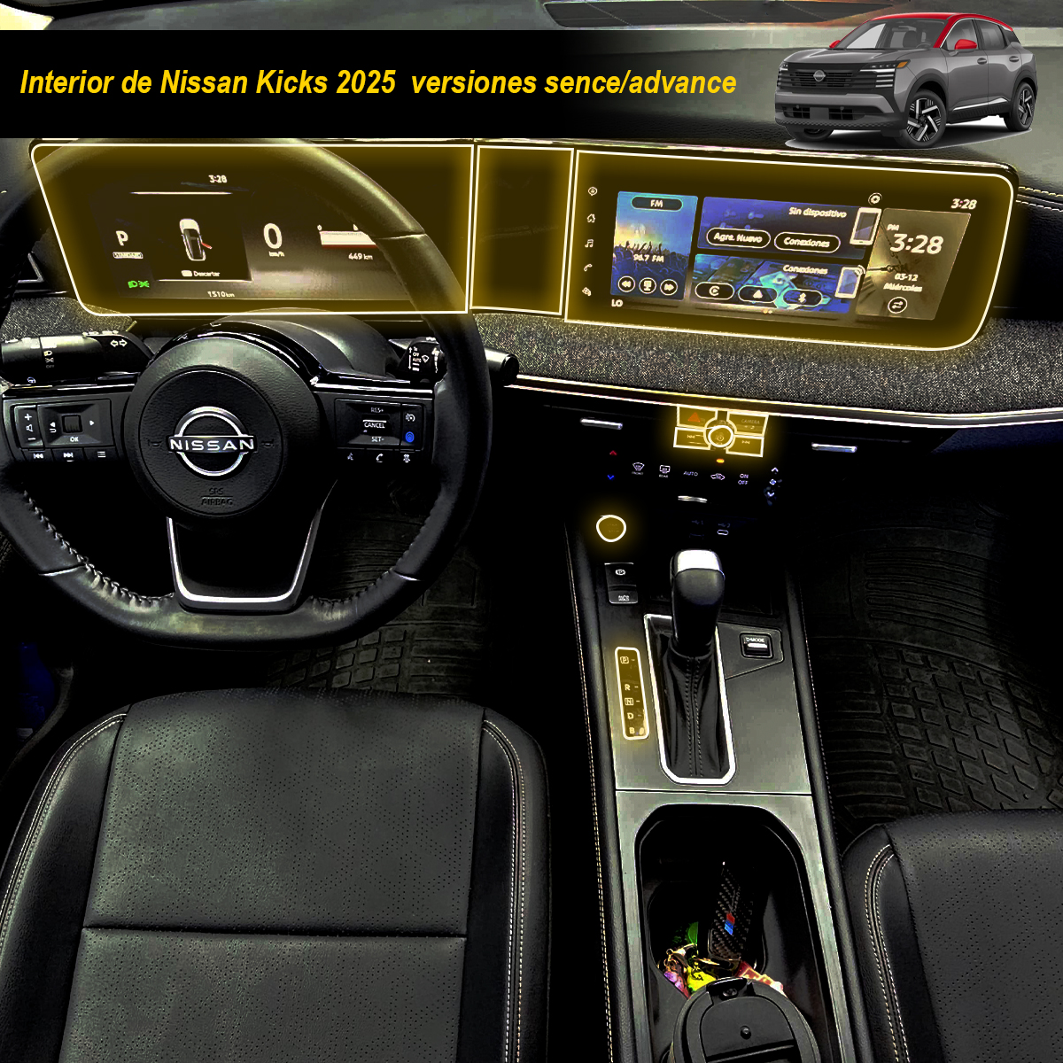 Foto 4 pulgar | Protectores Ppf Para Nissan Kicks 2025 Versiones Sence Y Advance
