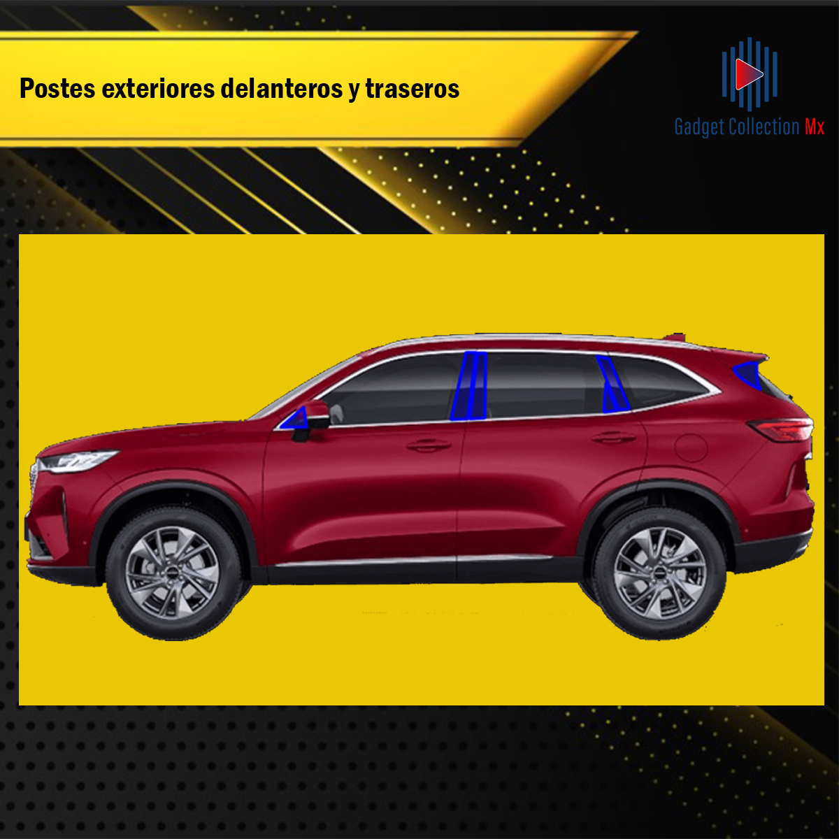 Foto 3 pulgar | Protectores Ppf Para Postes Haval H6 Hibrida Kit De Exteriores