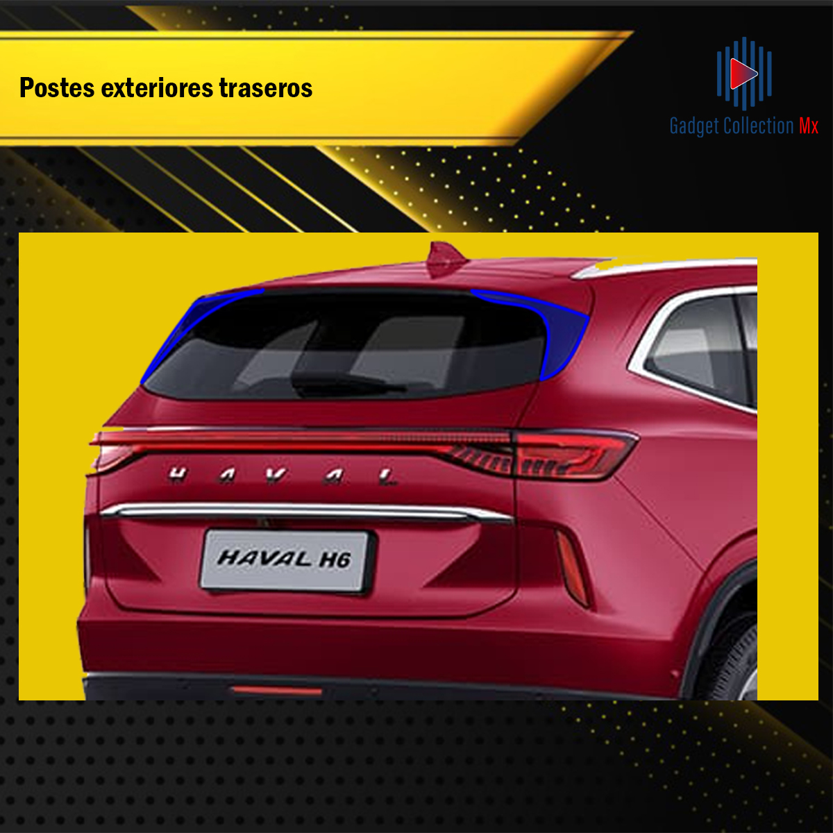 Foto 5 pulgar | Protectores Ppf Para Postes Haval H6 Hibrida Kit De Exteriores