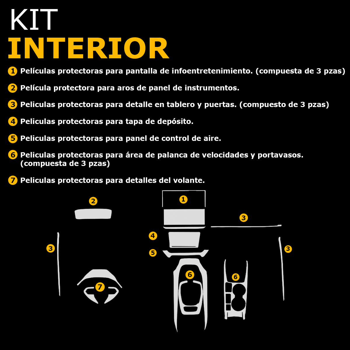 Foto 3 pulgar | Protectores Ppf Para Peugeot 2008 Allure Pack 2025 Kit De Interiores