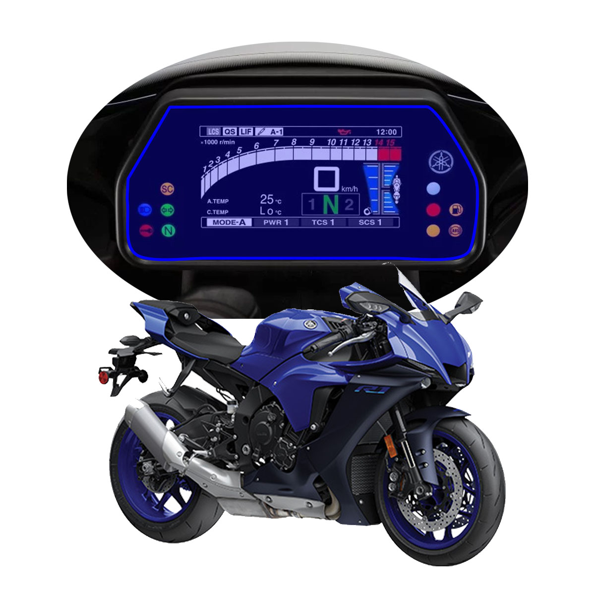 Foto 1 | Protectores Ppf Para Tacómetro De Moto Yamaha R1 Kit De Motocicletas