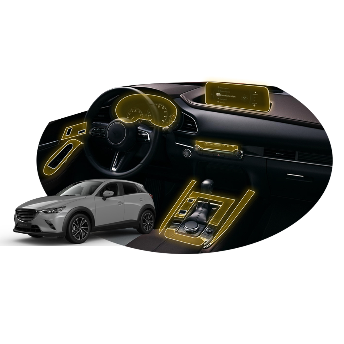 Foto 2 pulgar | Protectores Ppf Para Mazda Cx-30 2025 Kit De Interiores