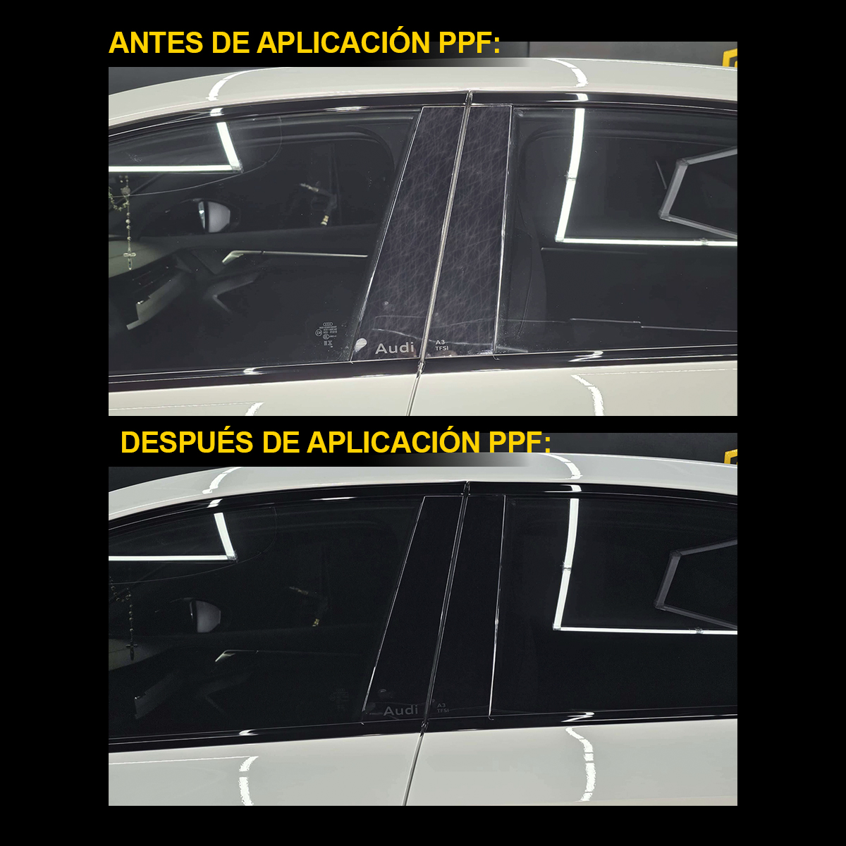Foto 2 | Protectores Ppf Para Postes De Audi A3 2025 Kit De Interiores