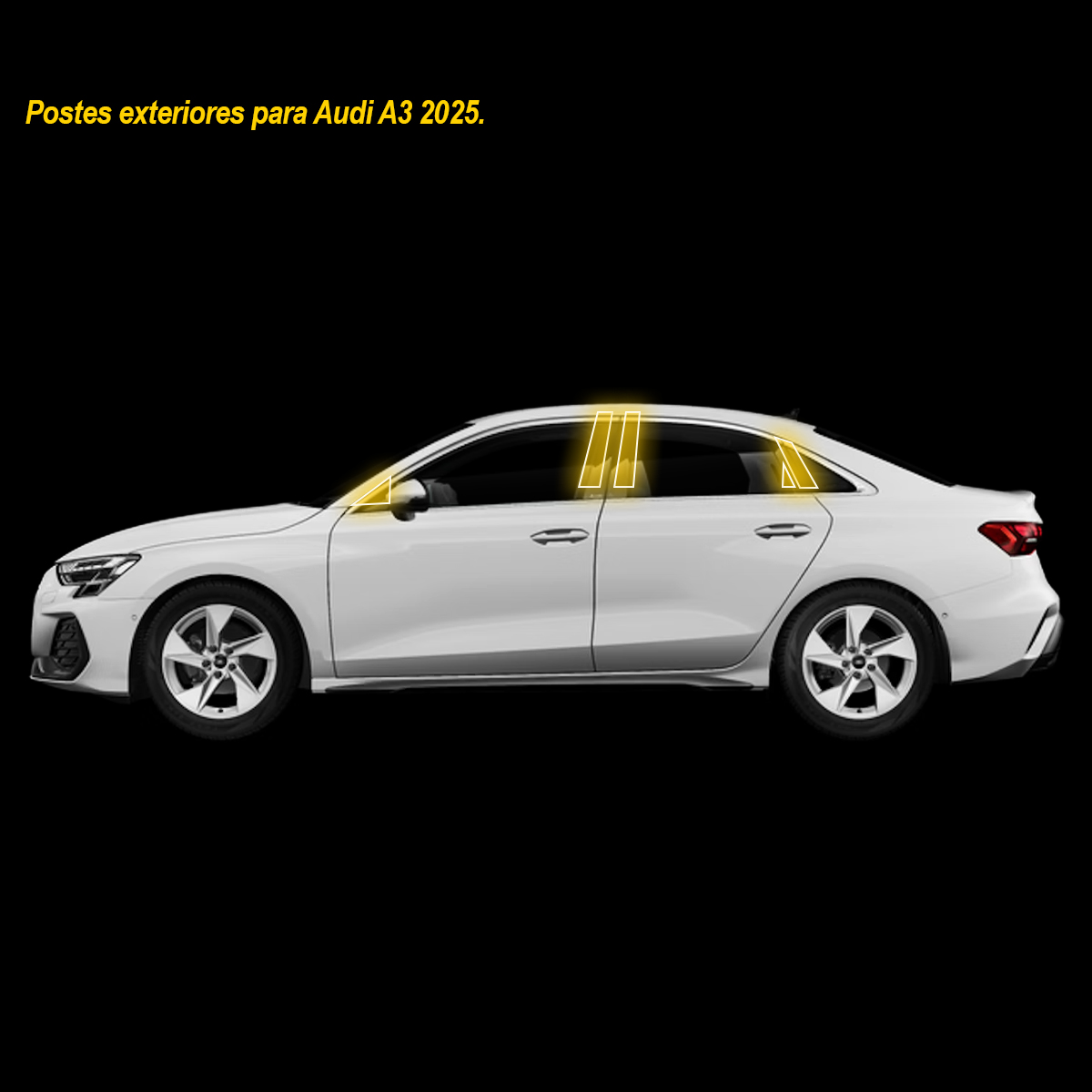 Foto 6 pulgar | Protectores Ppf Para Postes De Audi A3 2025 Kit De Interiores