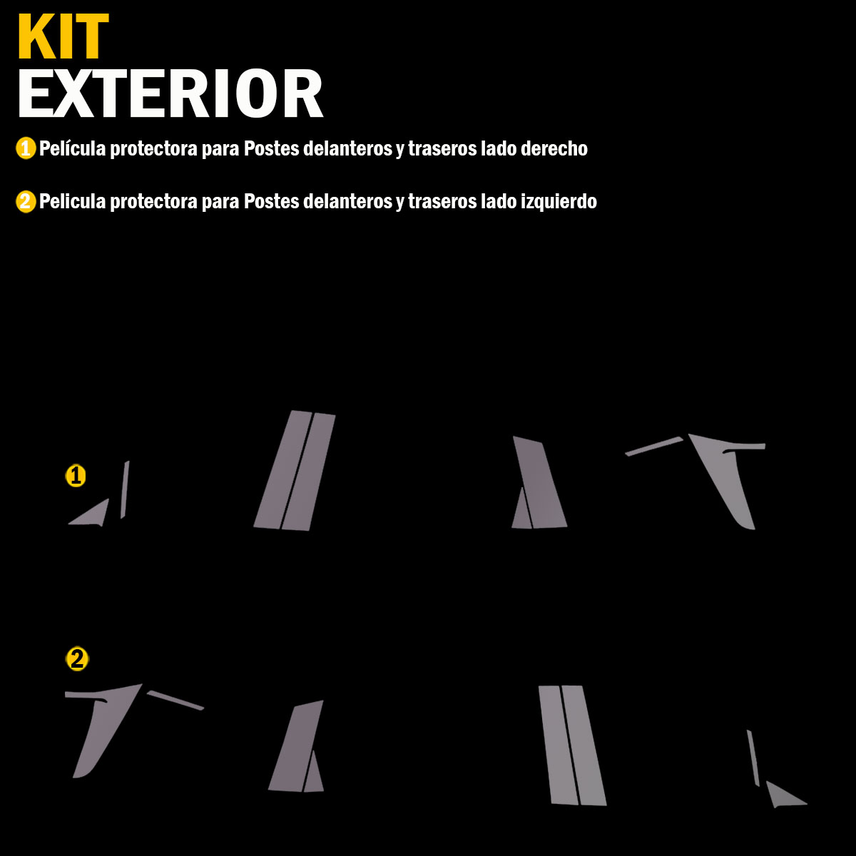Foto 5 pulgar | Protectores Ppf Para Postes De Byd Song Plus 2024-2025 Kit De Exteriores