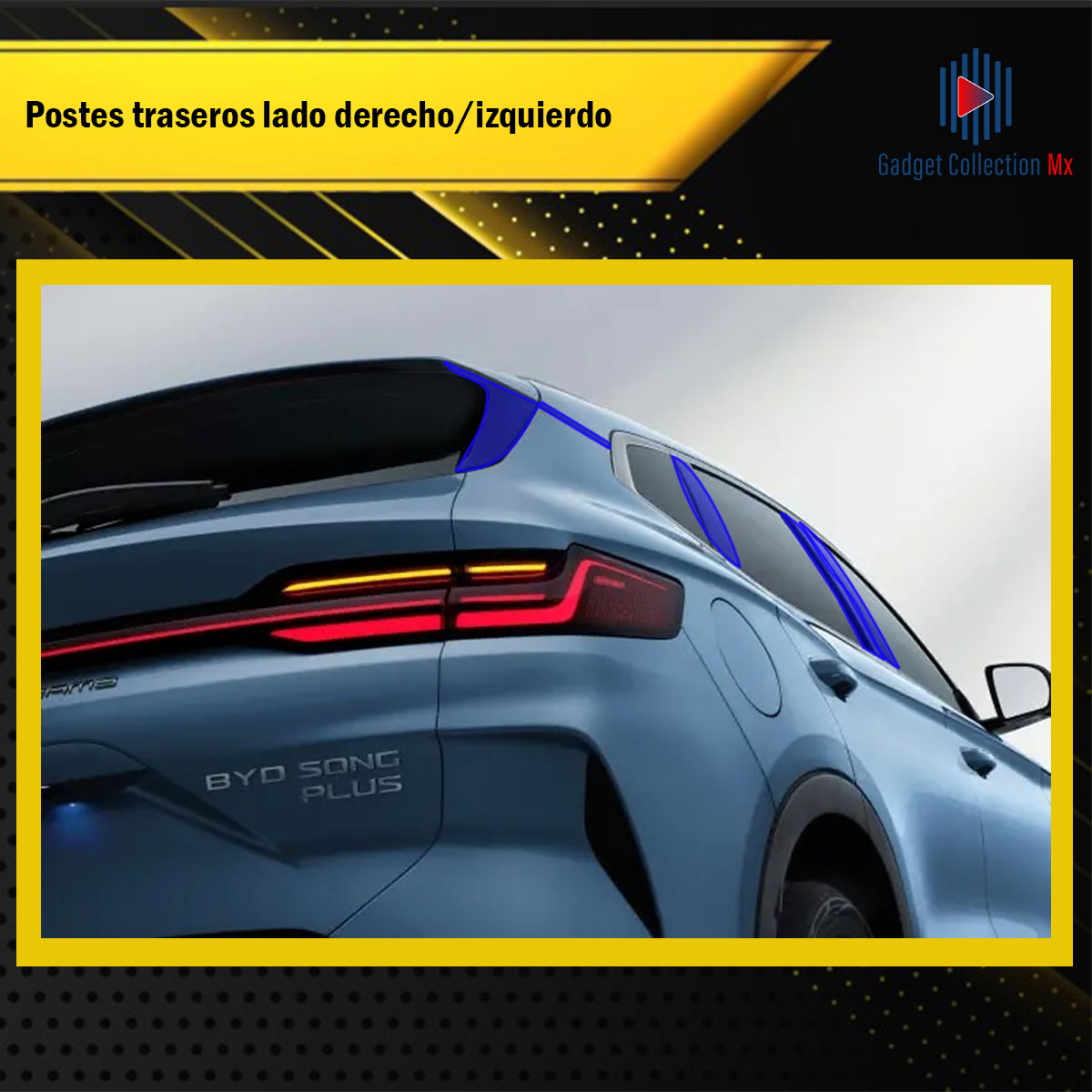 Foto 6 pulgar | Protectores Ppf Para Postes De Byd Song Plus 2024-2025 Kit De Exteriores