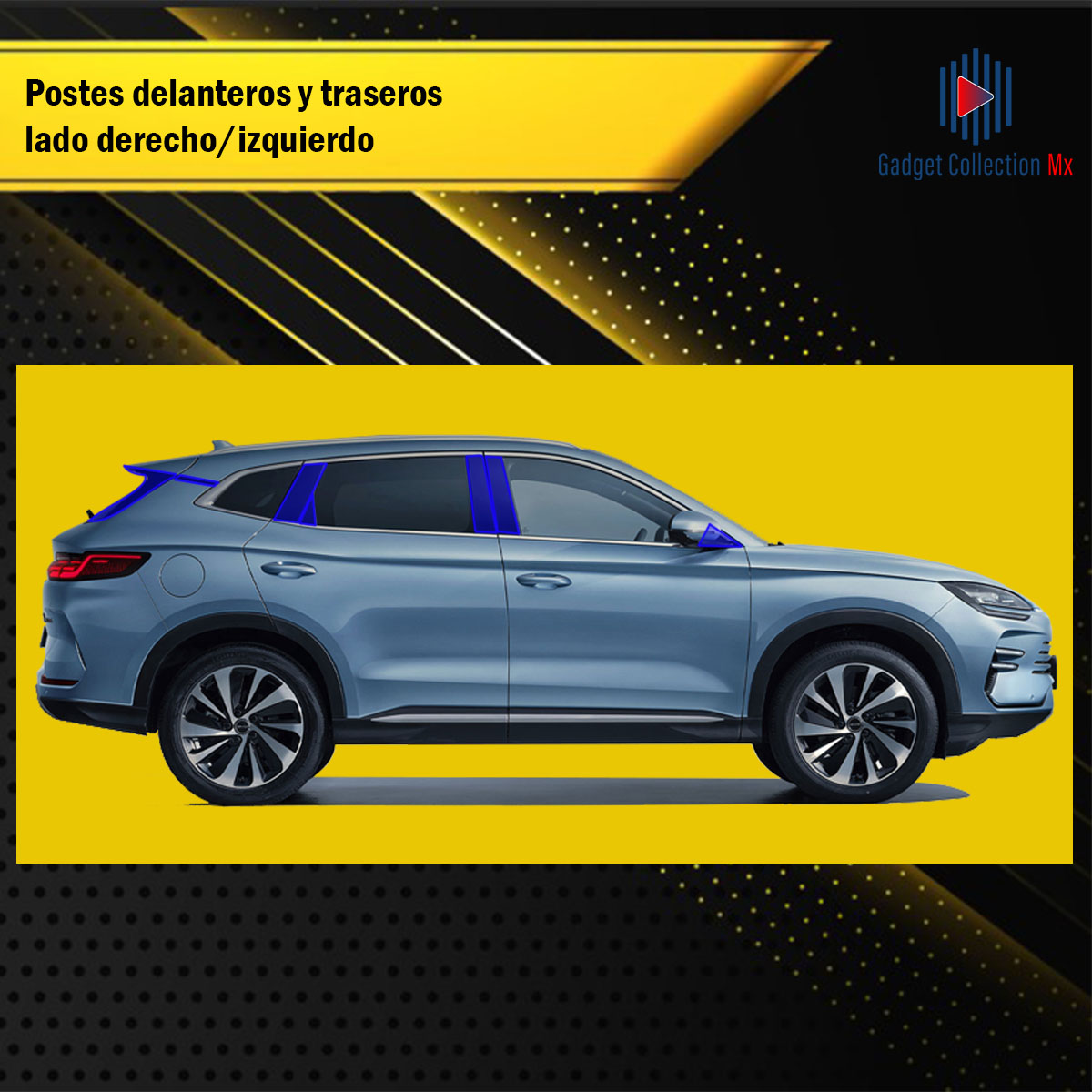 Foto 8 pulgar | Protectores Ppf Para Postes De Byd Song Plus 2024-2025 Kit De Exteriores