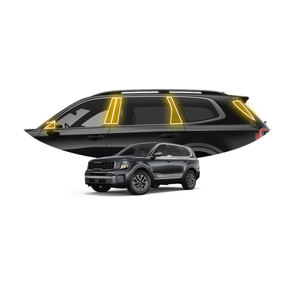 Foto 2 pulgar | Protectores Ppf Para Postes De Kia Telluride 2025 Kit De Exteriores