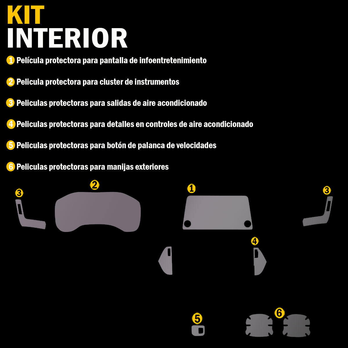 Foto 6 pulgar | Protectores Ppf Para Nissan Xtrail 2row 2024-2025 Kit De Interiores