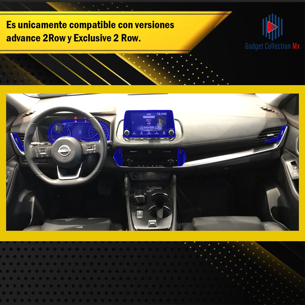 Foto 7 pulgar | Protectores Ppf Para Nissan Xtrail 2row 2024-2025 Kit De Interiores