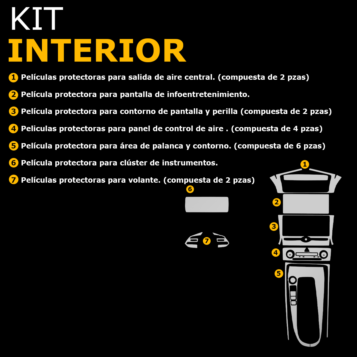 Foto 5 pulgar | Protector Ppf Para Hyundai Creta Grand 2024-2025 Kit De Interiores