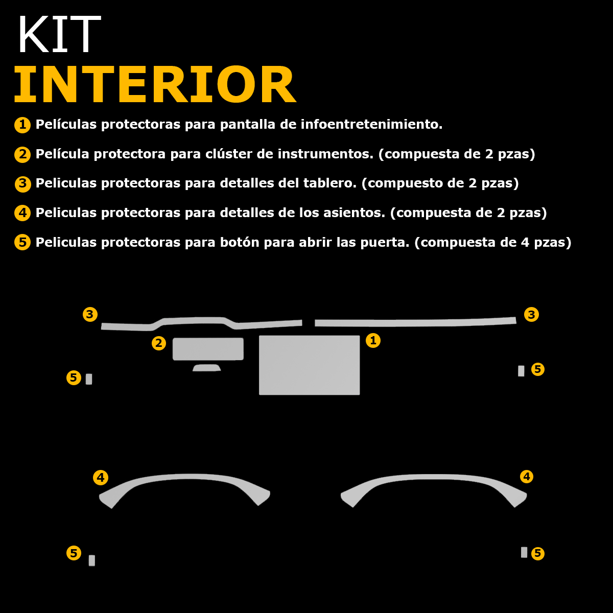 Foto 4 pulgar | Protectores Ppf Para Zeekr X 2024 Kit De Interiores