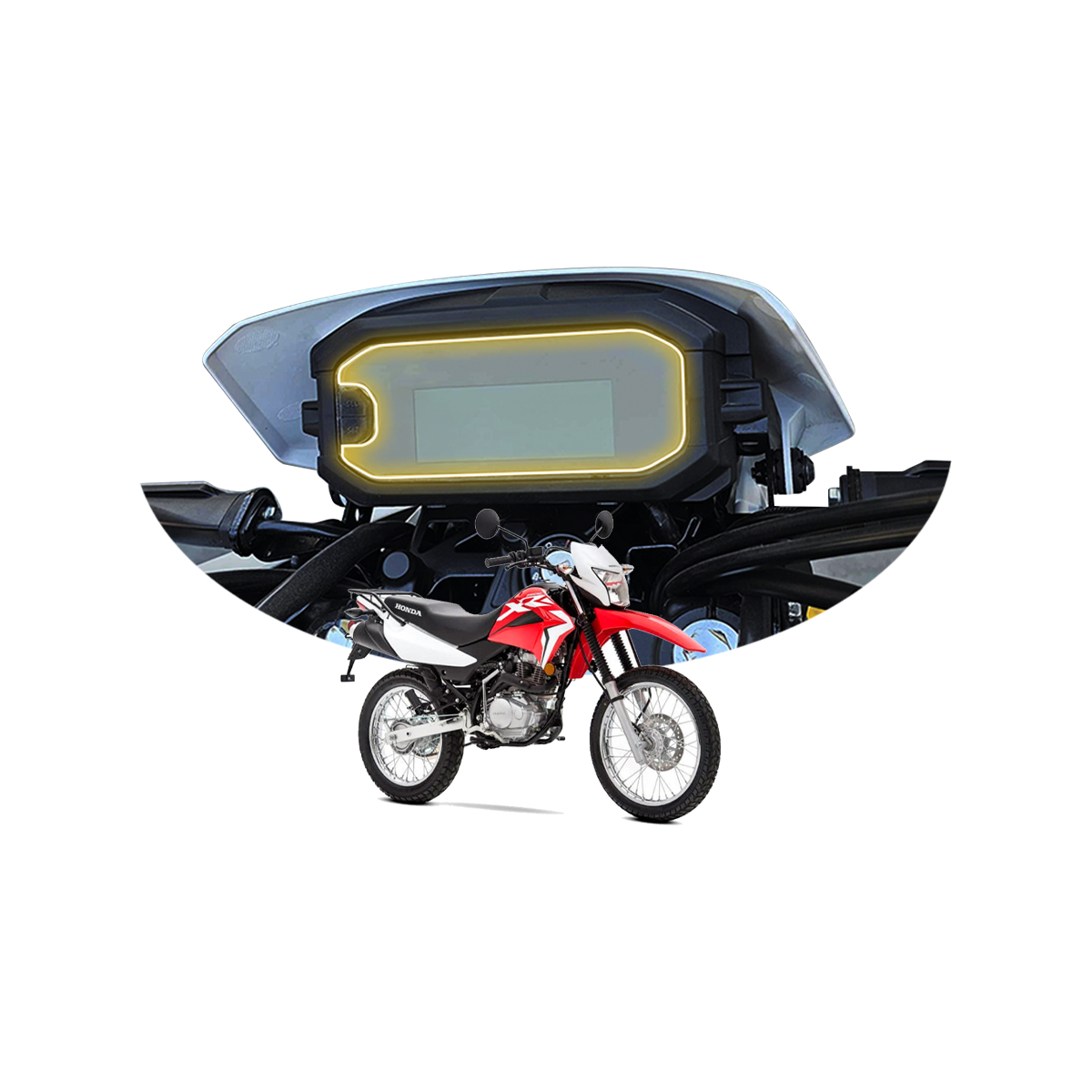 Foto 1 | Protector Ppf Para Tacómetro De Moto Honda Xr150le Y Xr190l