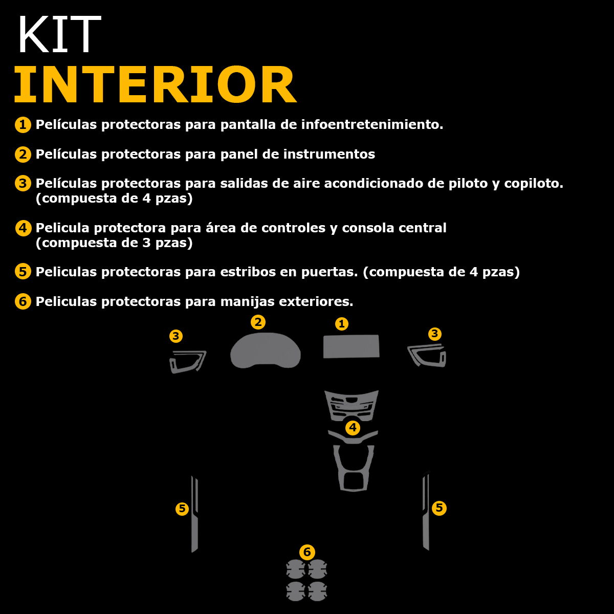 Foto 6 pulgar | Protectores Ppf Para Acura Rdx 2025 Kit De Interiores