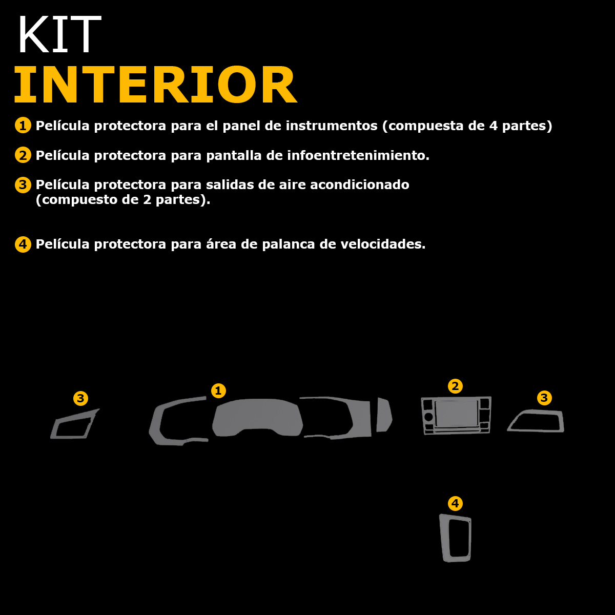 Foto 6 pulgar | Protectores Ppf Para Jetta Comfortline-highline 2019-2021 Kit De Interiores