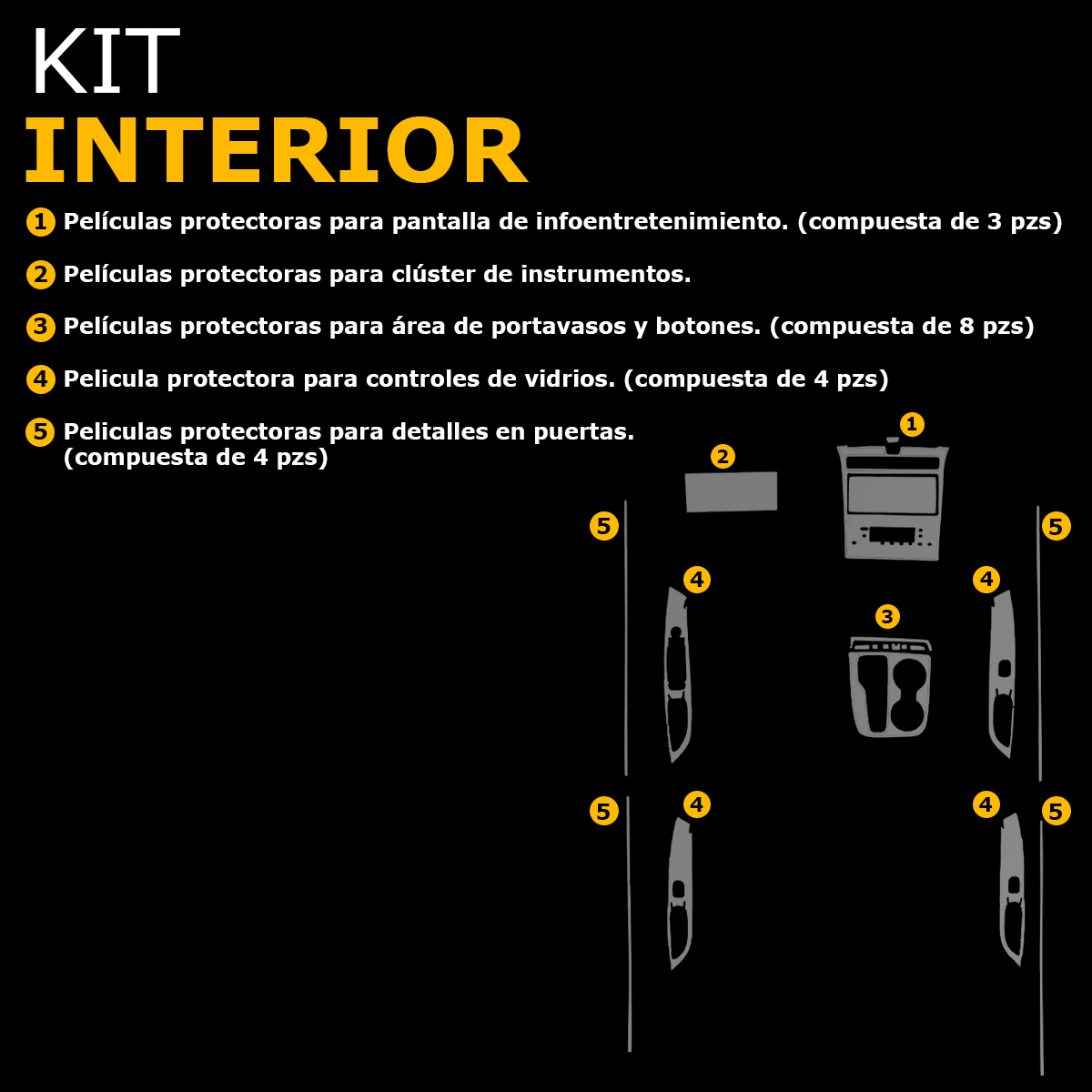 Foto 6 pulgar | Protectores Ppf Para Hyundai Tucson Limited Tech 2022-2025 Kit De Interiores
