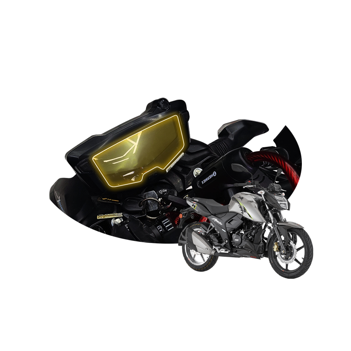 Foto 1 | Protector Ppf Para Tacómetro De Moto Tvs Rtr 160 4v Kit De Motocicletas
