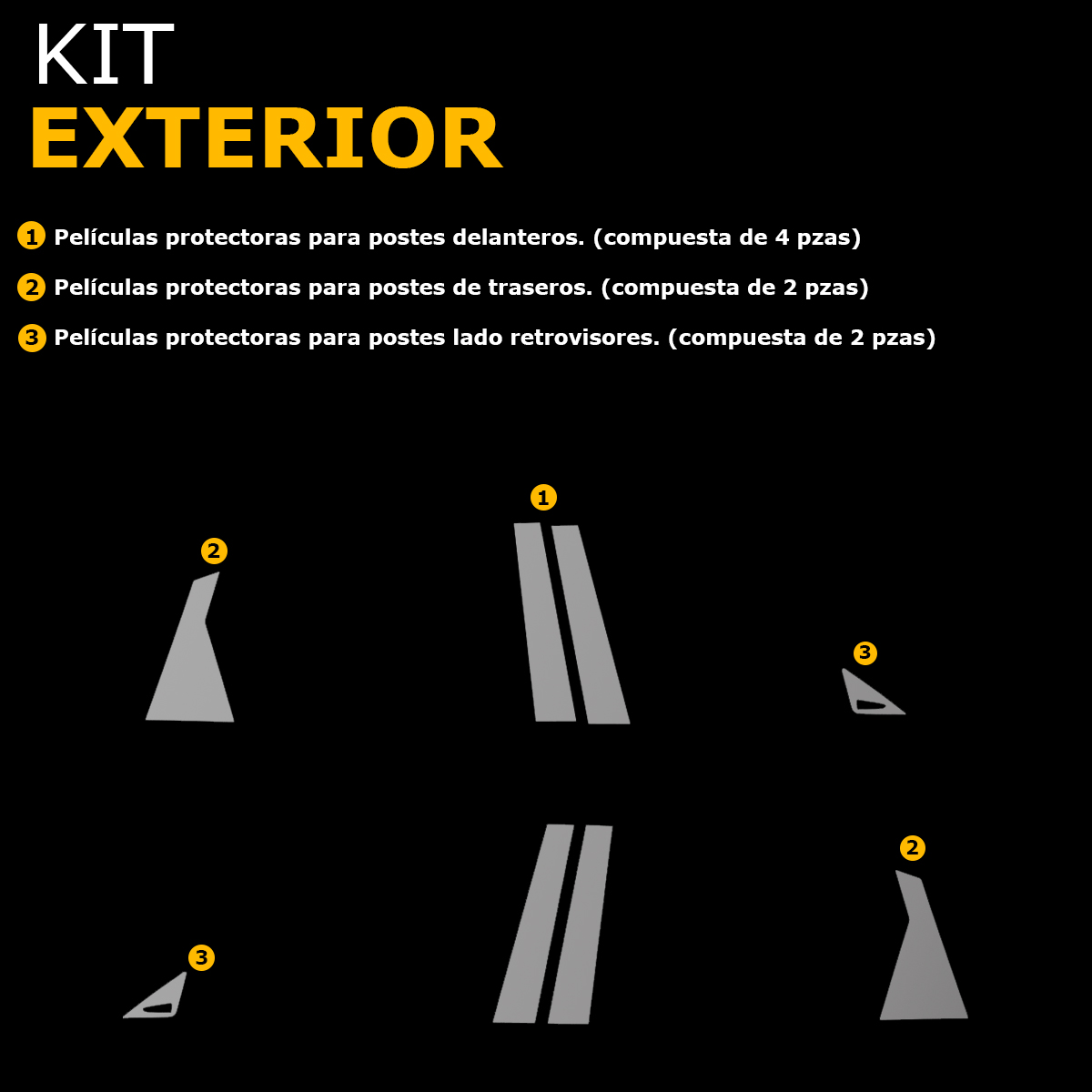 Foto 6 pulgar | Protectores Ppf Para Postes De Jetour Dashing 2024-2025