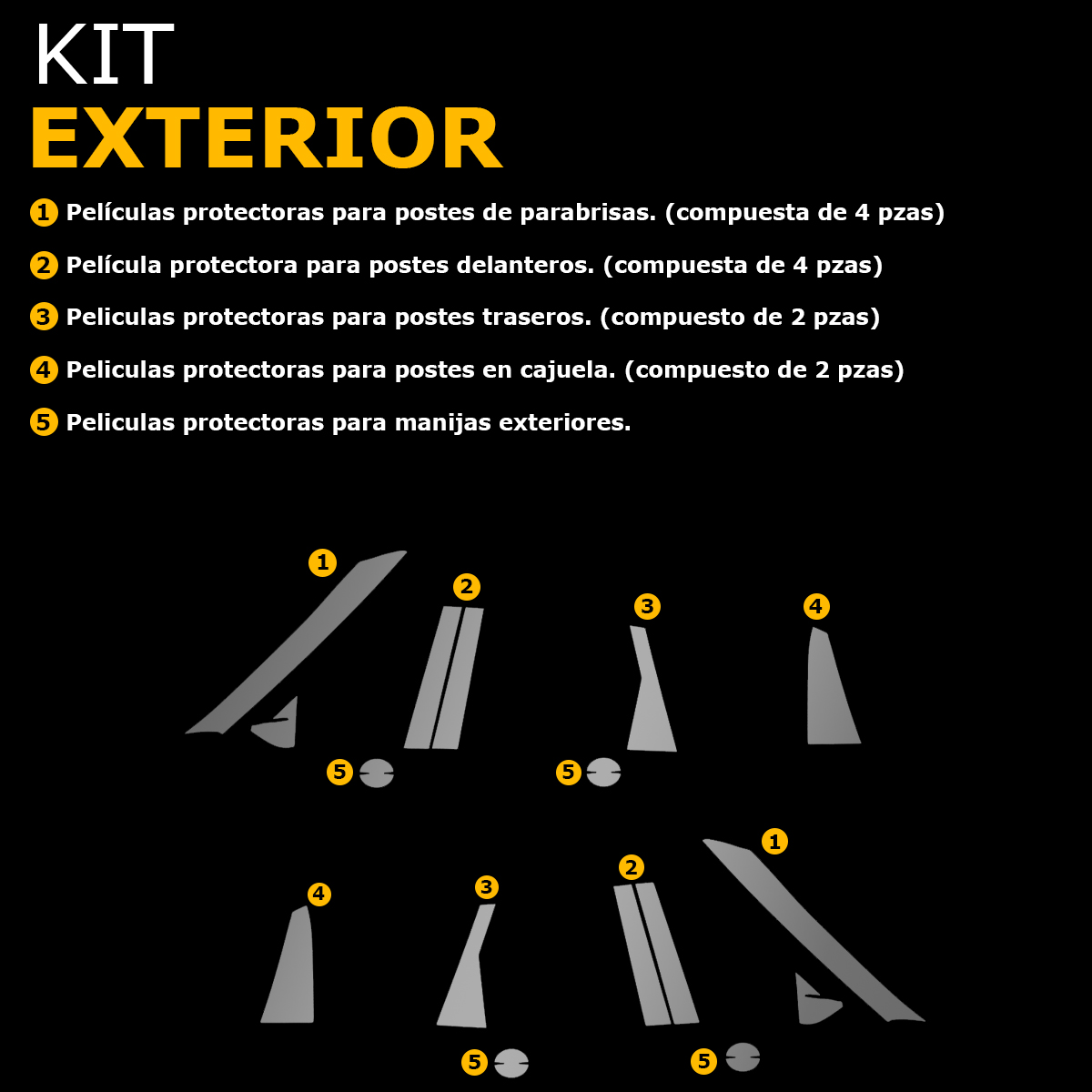 Foto 5 | Protectores Ppf Para Postes Y Manijas De Nissan Xtrail 2025
