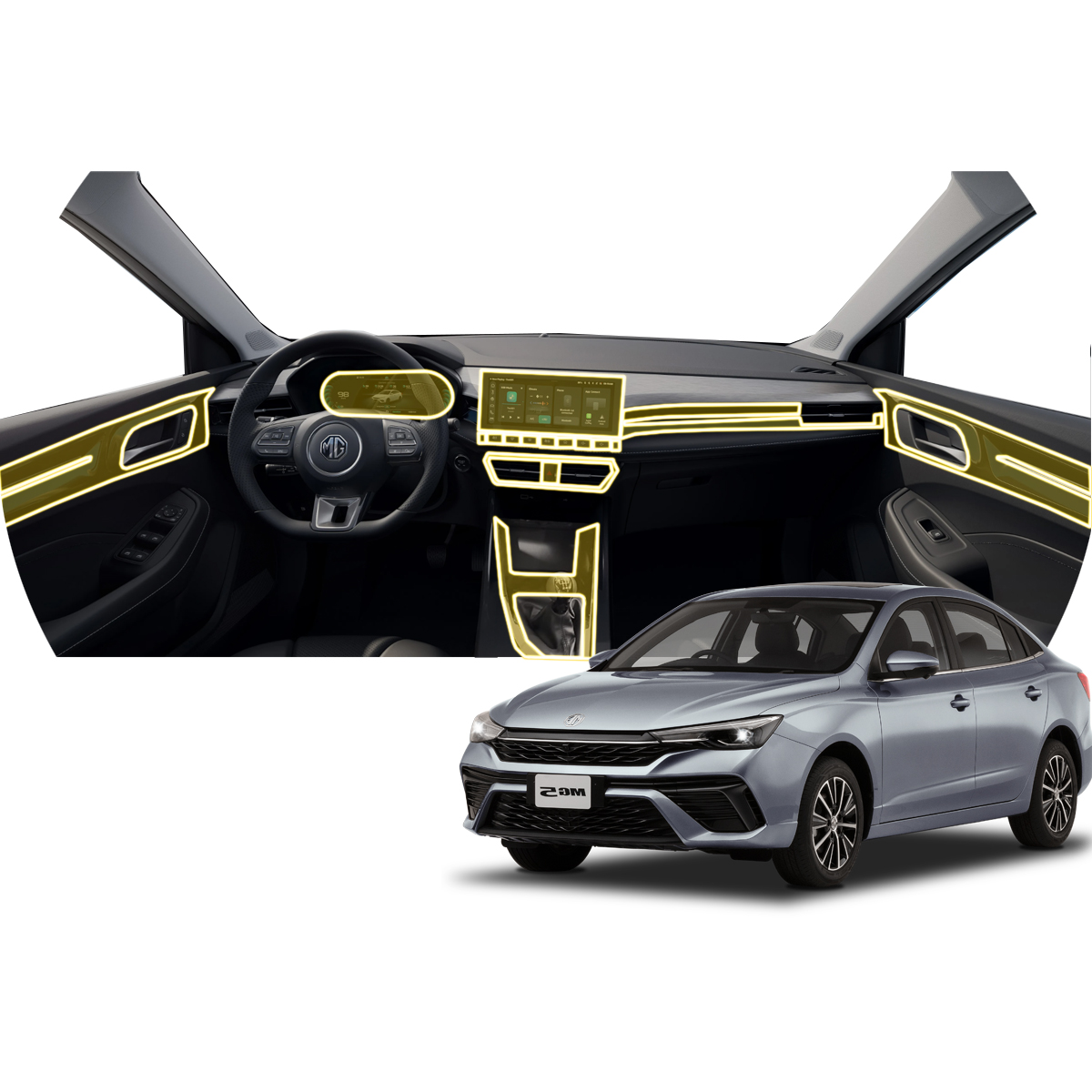 Foto 1 | Protectores Ppf Para Interior De Mg Mg5 Tm 2025
