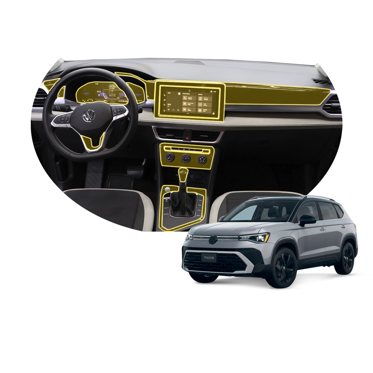 Foto 1 | Protectores Ppf Para Interior De Vw Taos Comfortline 2025