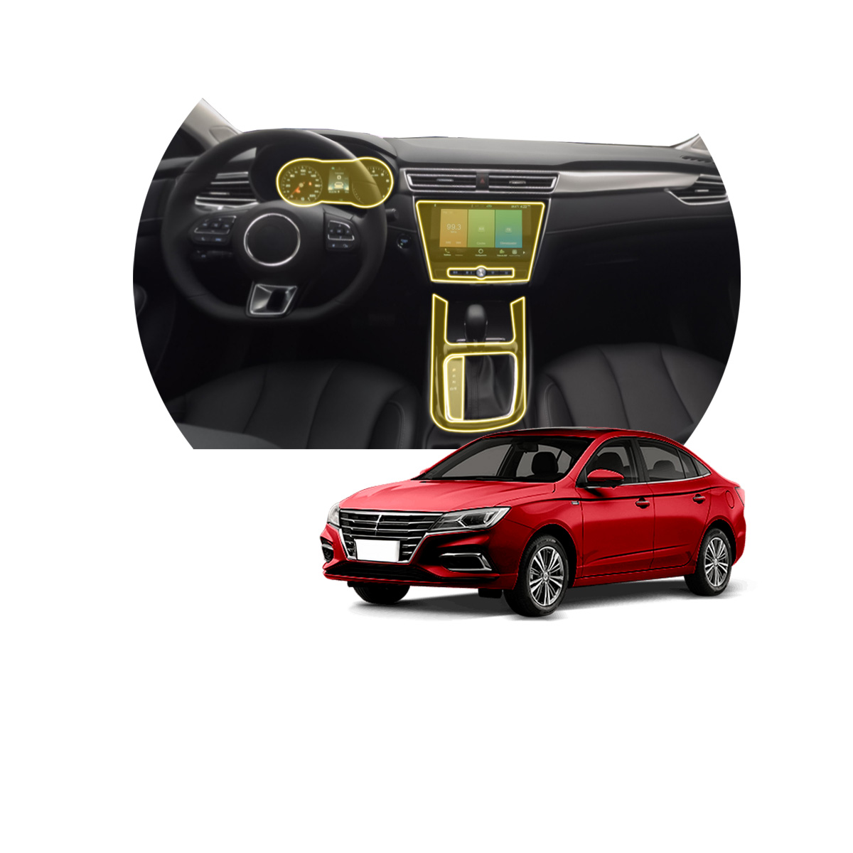 Foto 1 | Protectores Ppf Para Interiores De Mg Mg5 Ta 2024