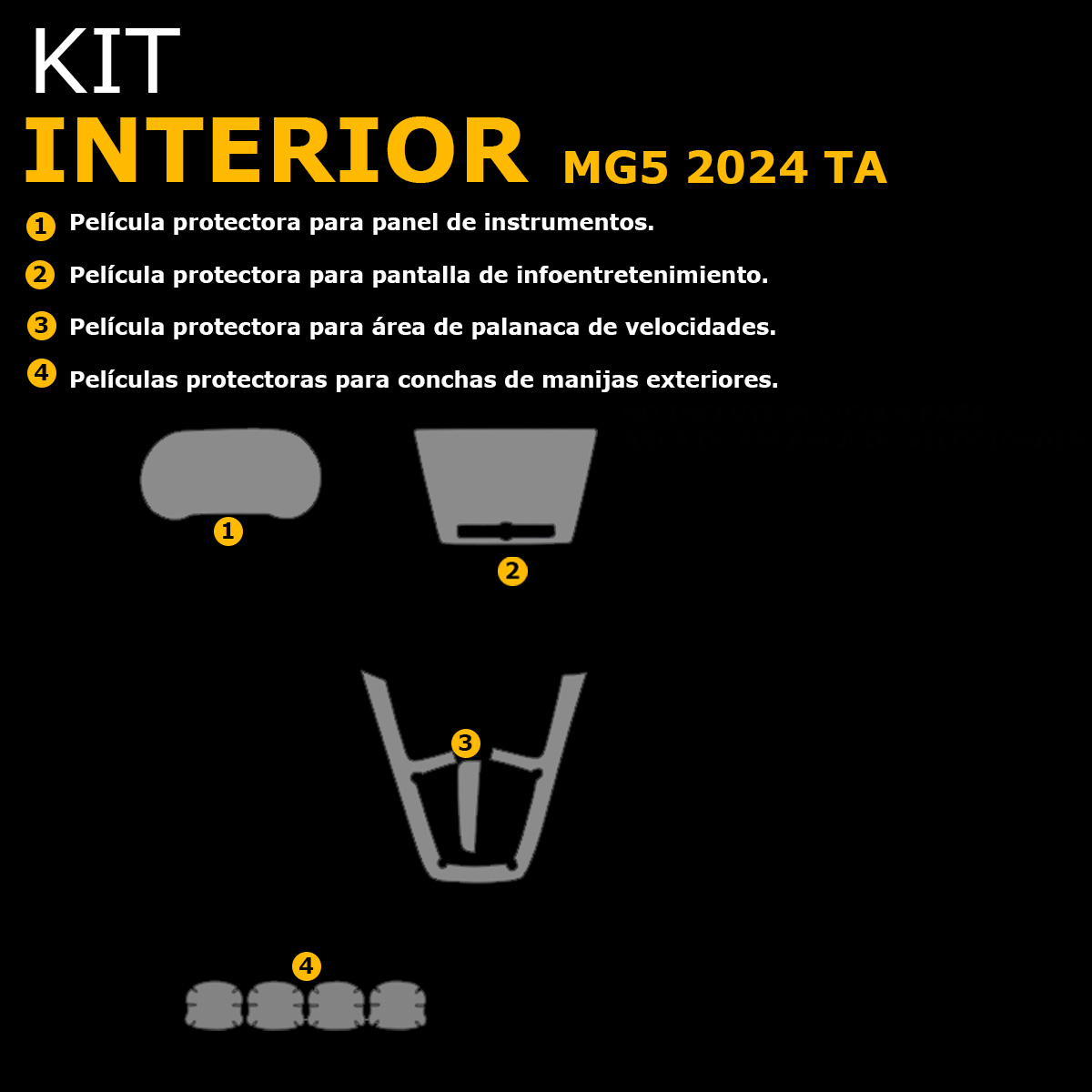 Foto 3 pulgar | Protectores Ppf Para Interiores De Mg Mg5 Ta 2024