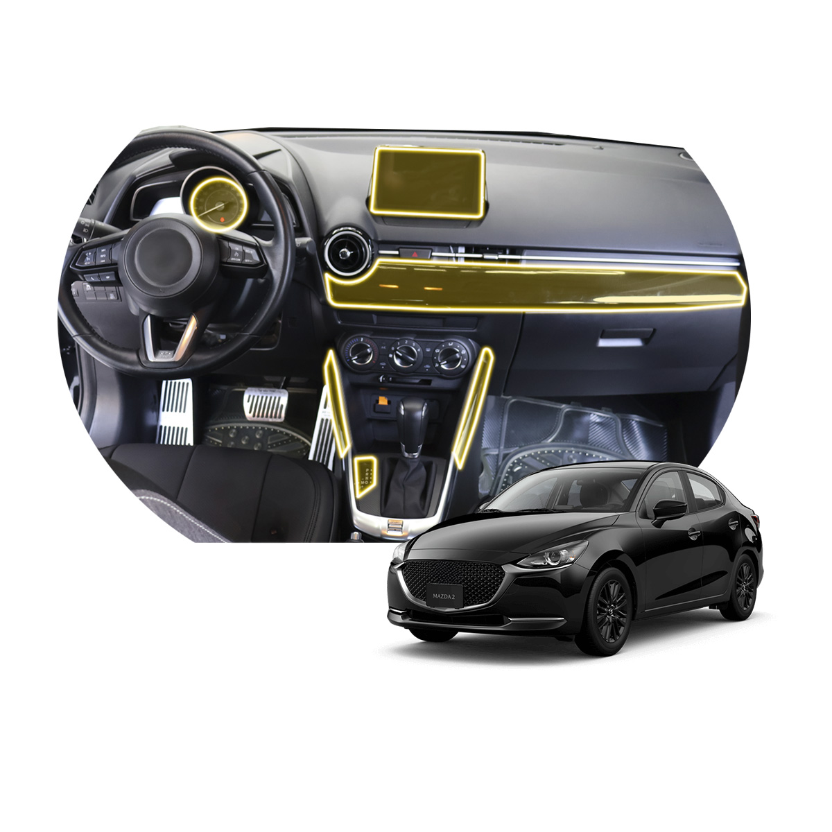 Foto 1 | Protectores Ppf Para Interior De Mazda 2 Sport/ Gt Ta 2025