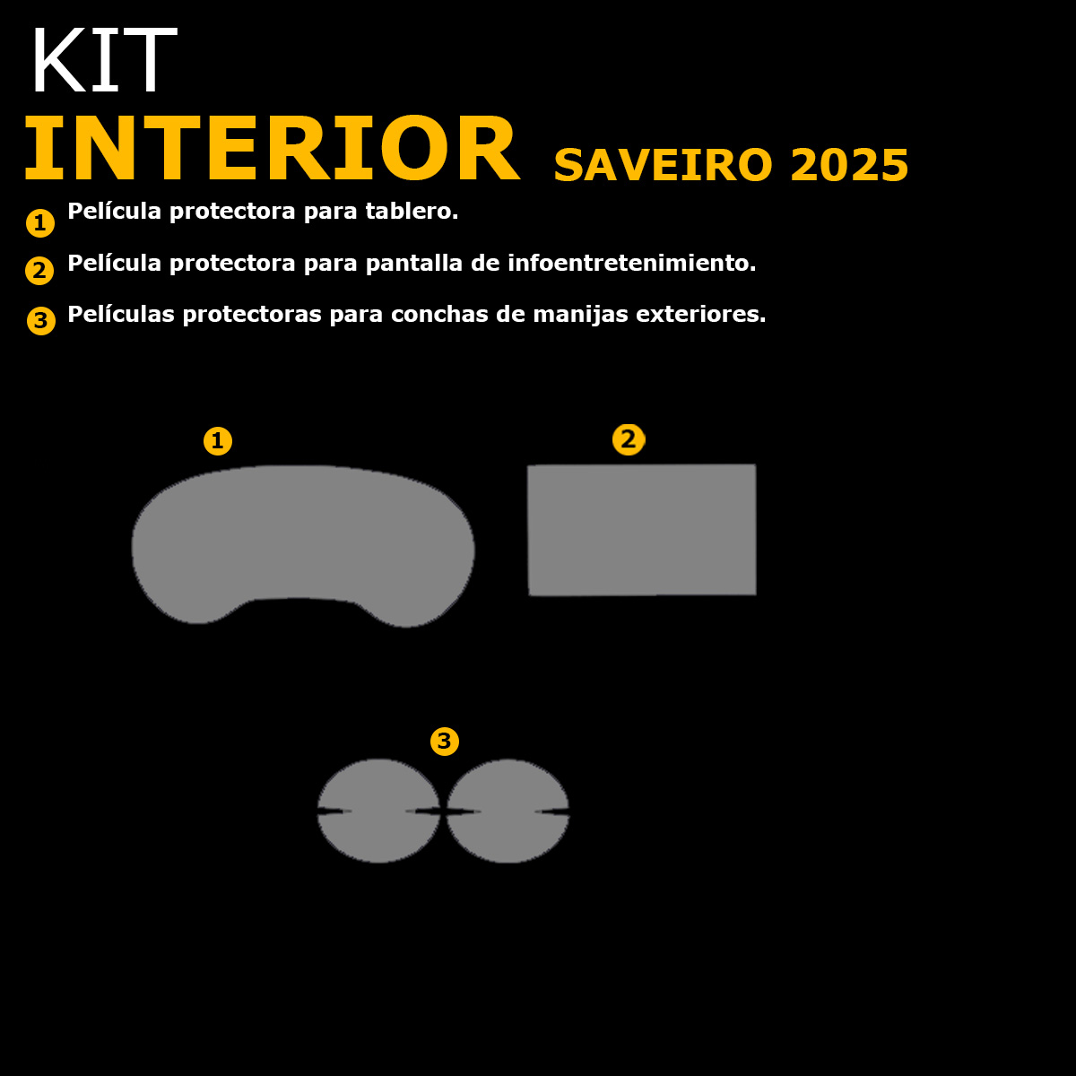 Foto 3 pulgar | Protector De Interior Kit Ppf Para Vw Saveiro Extreme 2025