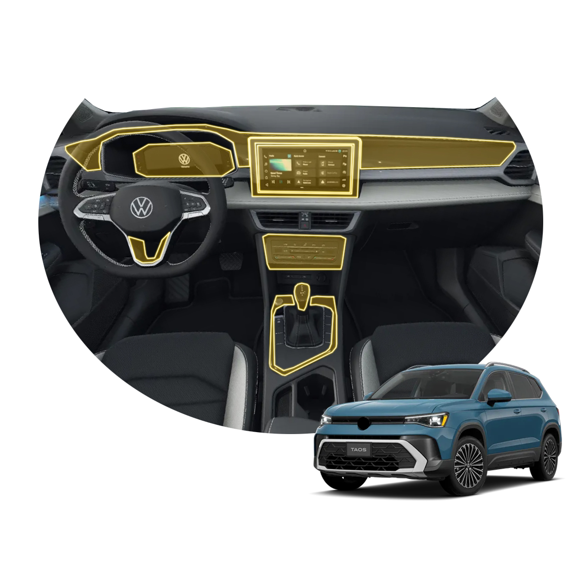 Foto 1 | Protectores Ppf Para Interior De Vw Taos Highline 2025