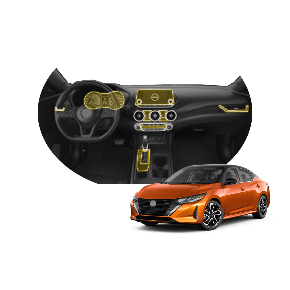 Foto 1 | Protectores Ppf Para Interior De Nissan Sentra Cvt 2025