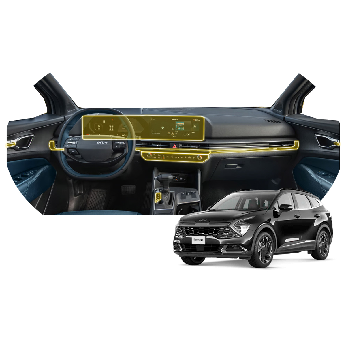 Foto 2 pulgar | Protectores Ppf Para Interiores De Kia Sportage Ex  Ex Pack Y Sxl 2026