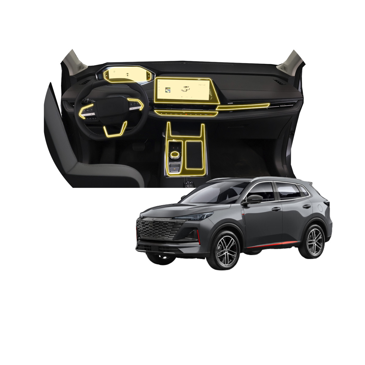 Foto 1 | Protectores Ppf Para Interiores De Changan Cs55 Plus Premium 2025