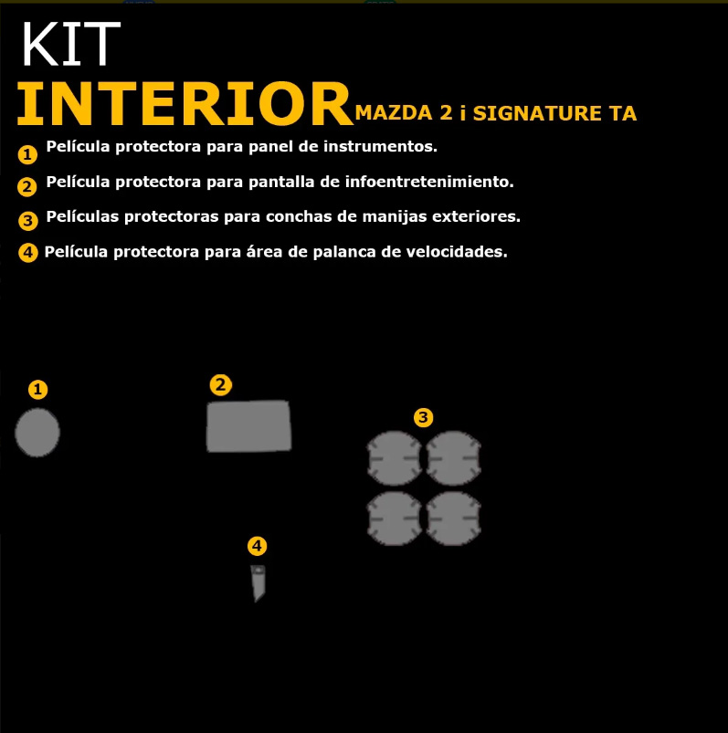Foto 2 | Protectores Ppf Para Interior De Mazda 2 Signature/i Ta 2025