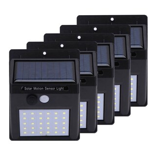Foto 1 | 5 Lámparas con Sensor de Movimiento 100% Iliosinnova Lámpara Solar Negras para Exteriores
