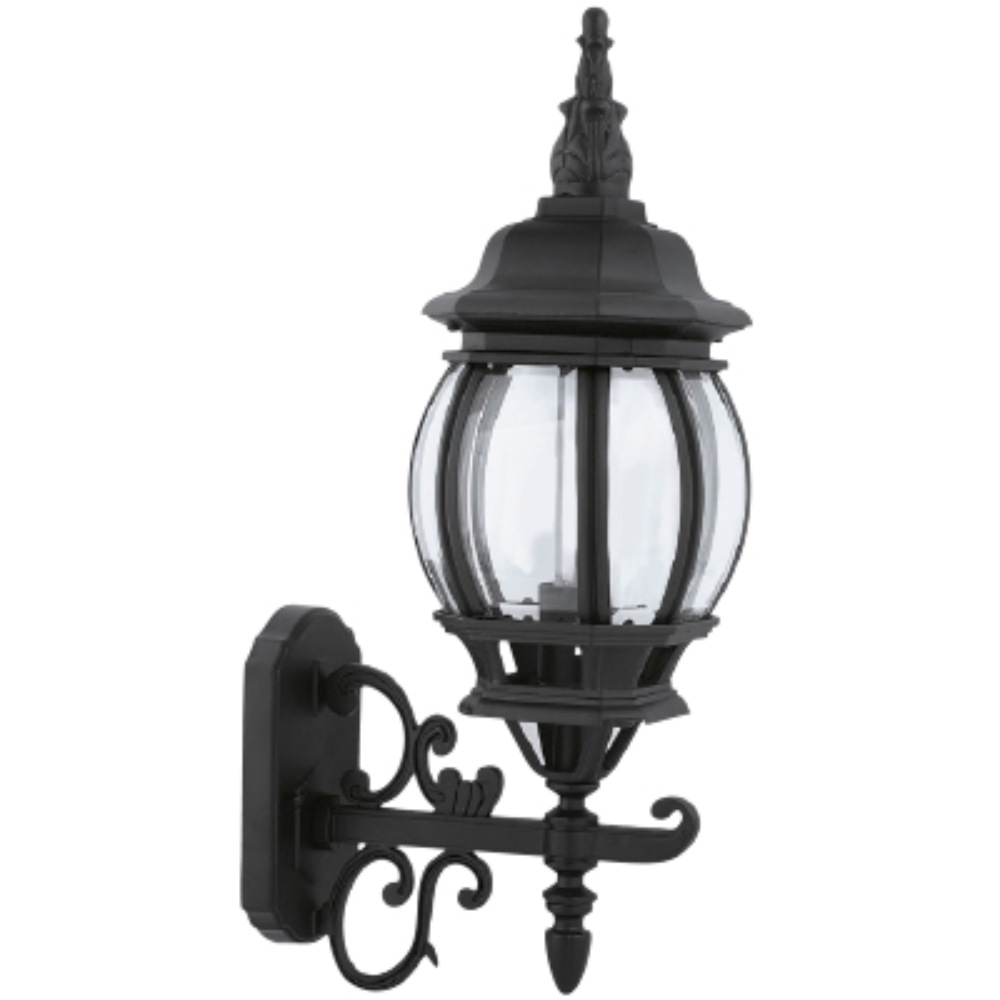 Lámpara Arbotante Siena Luz de Victoria  Ftl-7355-n la color Negro