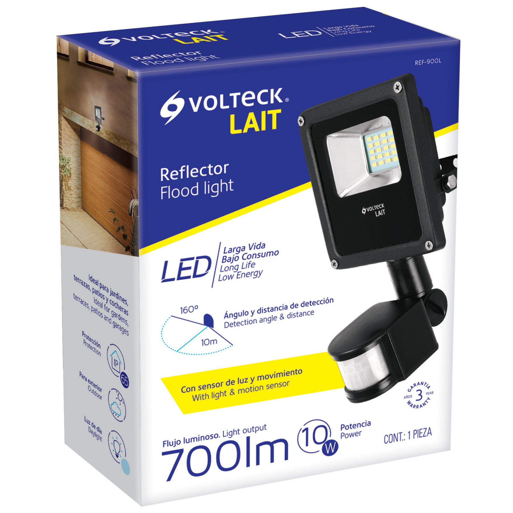 Foto 2 | Reflector de Led Volteck de 10 w con Sensor de Movimiento