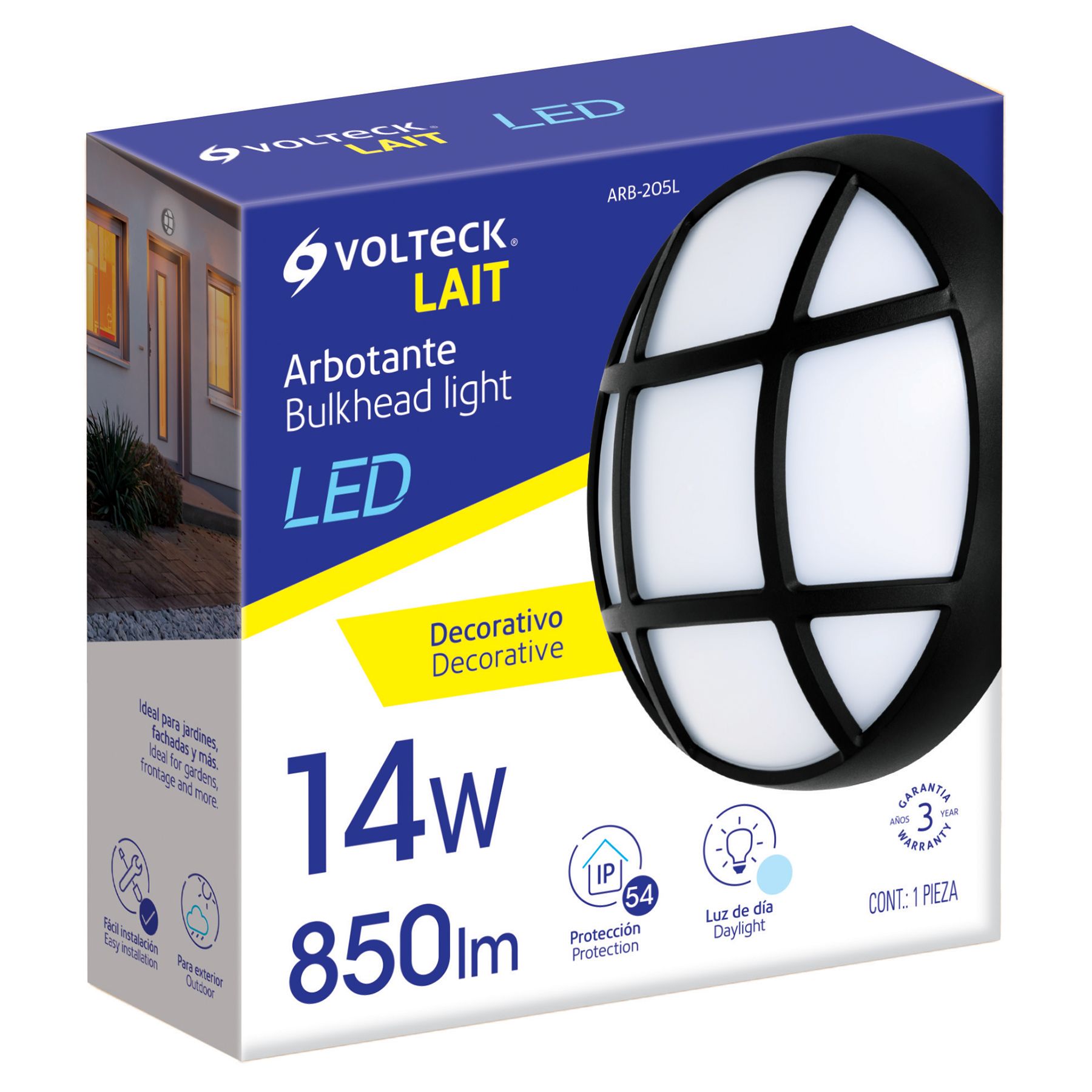 Foto 3 pulgar | Arbotante Decorativo de Led de 14 W marca Volteck de 850 Lm