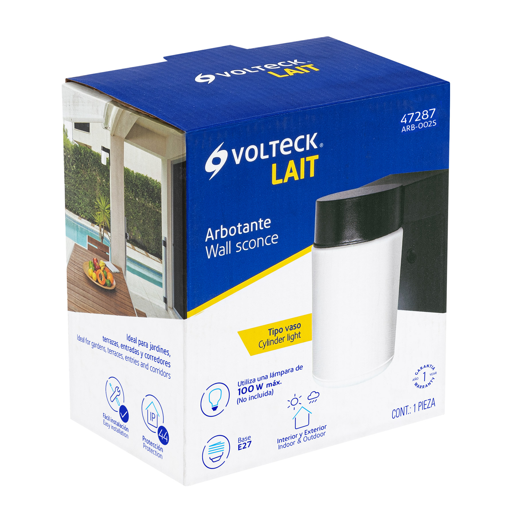 Foto 3 | Arbotante tipo Vaso Volteck 1xe26 