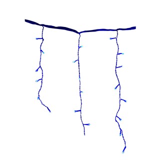 Foto 1 | Serie Decorativa Genérico L554431 Estilo Cascada Luz Led Azul Foco Tipo Micrófono 8 Funciones Cable 8 m