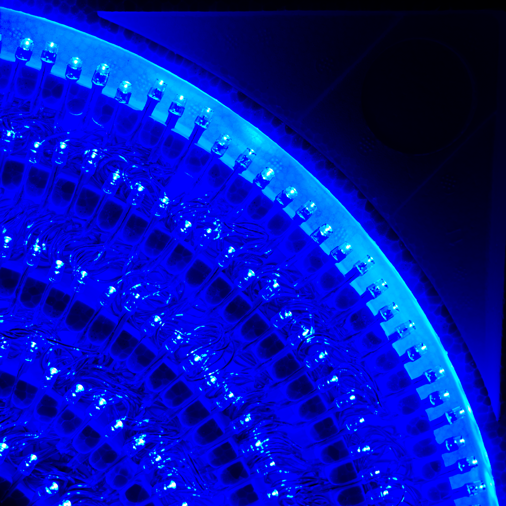 Foto 3 pulgar | Serie Decorativa Luz Led Azul 500 Focos 8 Funciones Cable Azul  22.5 M